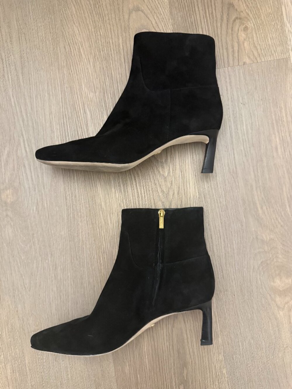 Veronica Beard Black Suede Bootie 3" Heel Size 10
